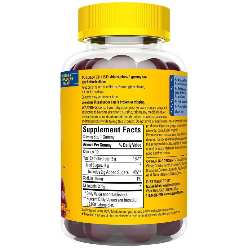 slide 5 of 9, Nature Made Time Release Melatonin Gummies, 60 ct