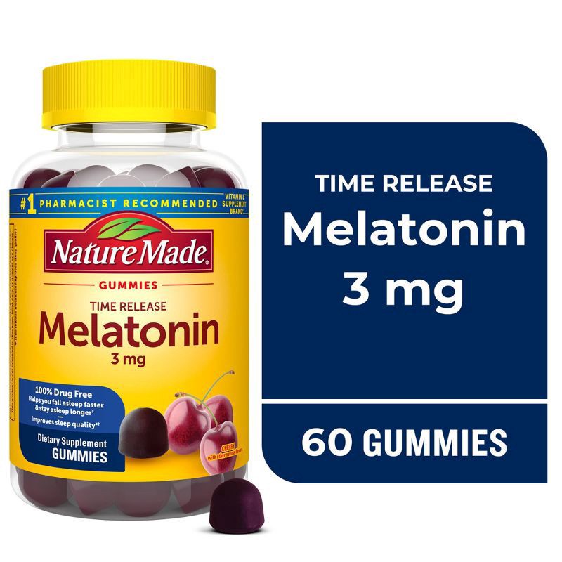 slide 4 of 9, Nature Made Time Release Melatonin Gummies, 60 ct