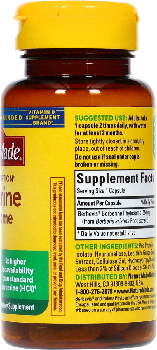 slide 8 of 14, Nature Made Berberine Phytosome 60 Capsules, 60 ct
