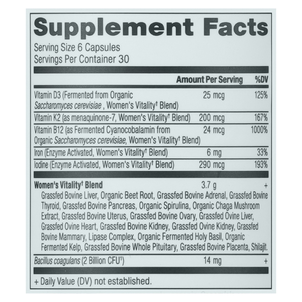slide 3 of 13, Ancient Nutrition Women's Vitality with Grass-Fed Liver, Adrenal and Thyroid 180 Capsules, 180 ct