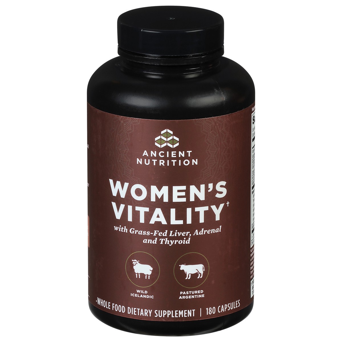 slide 7 of 13, Ancient Nutrition Women's Vitality with Grass-Fed Liver, Adrenal and Thyroid 180 Capsules, 180 ct