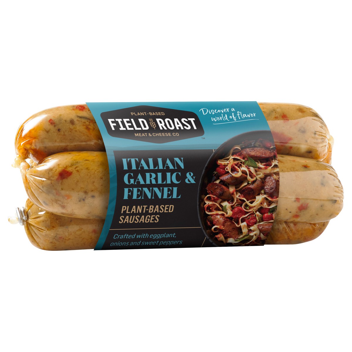 slide 4 of 5, Field Roast Sausages, Plant-Based, Italian Garlic & Fennel, 1 ct