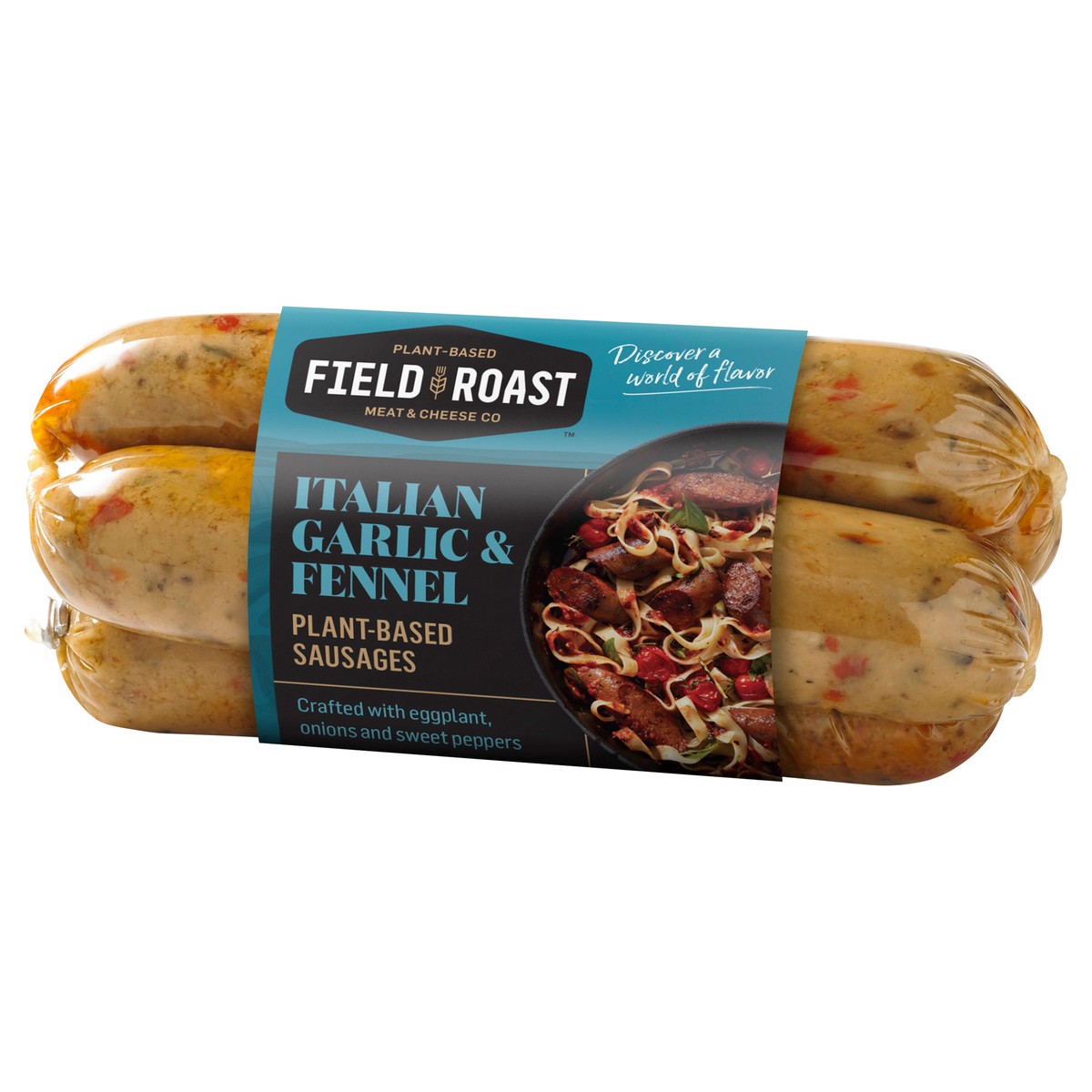 slide 3 of 5, Field Roast Sausages, Plant-Based, Italian Garlic & Fennel, 1 ct