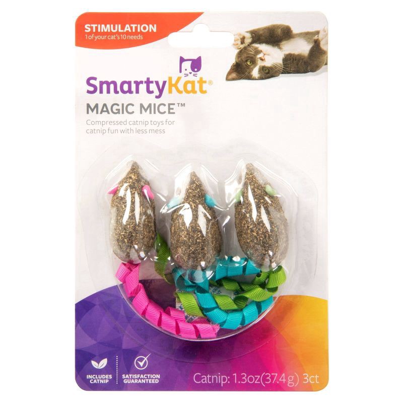 slide 1 of 26, SmartyKat Magic Mice Catnip Cat Toy - 3pk, 3 ct