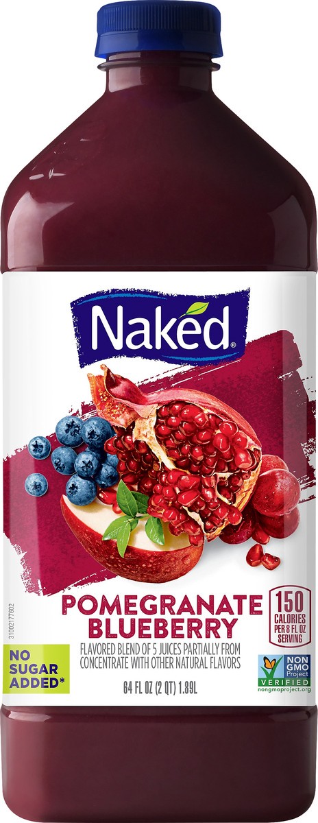 slide 1 of 7, Naked Pomegranate Blueberry Juice - 64 oz, 64 oz