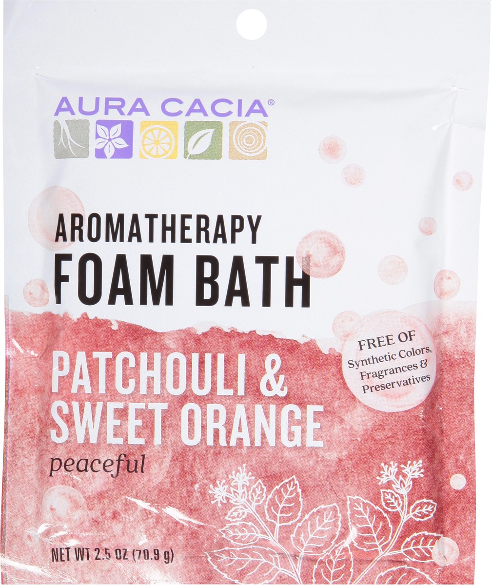 slide 1 of 10, Aura Cacia Patchouli & Sweet Orange Aromatherapy Foam Bath 2.5 oz, 2.5 oz