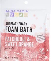 Aura Cacia Patchouli & Sweet Orange Aromatherapy Foam Bath 2.5 oz