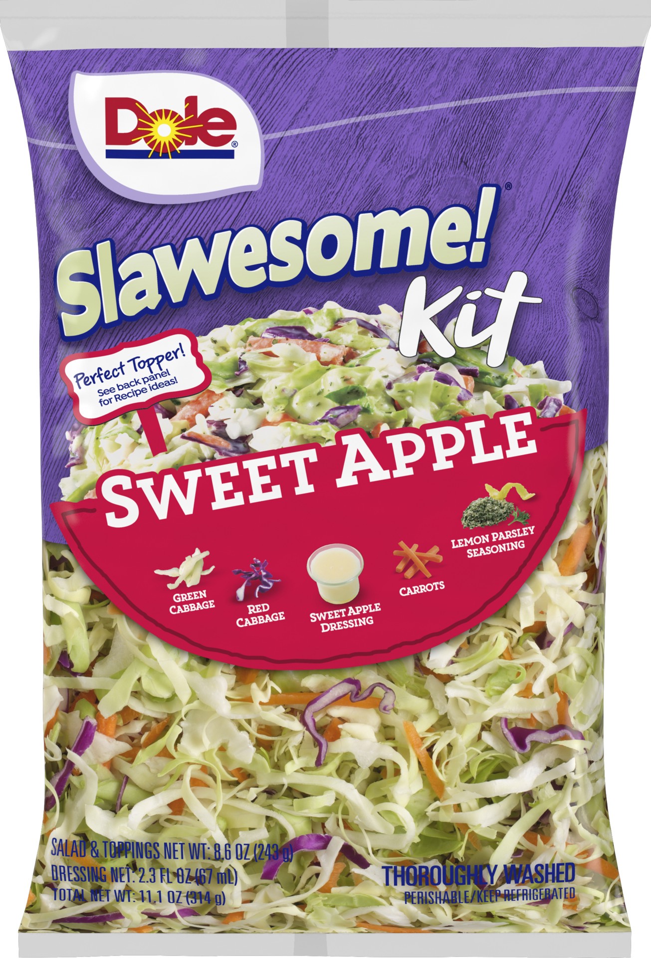 slide 1 of 1, Dole Sweet Apple Slawesome Kit, 11.1 oz