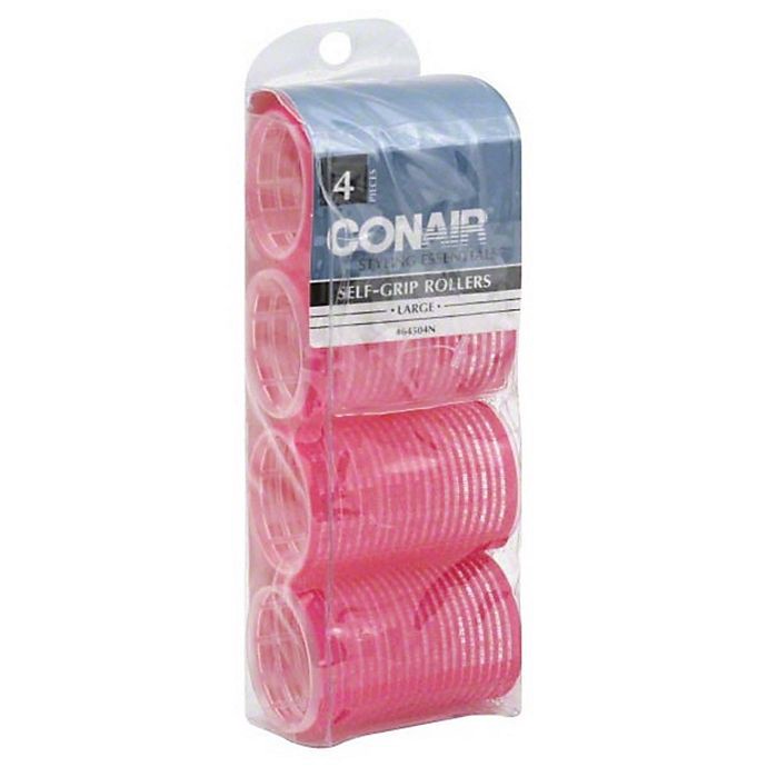 slide 1 of 3, Conair Styling Essentials Rollers, Self Grip, Large, 4 ct