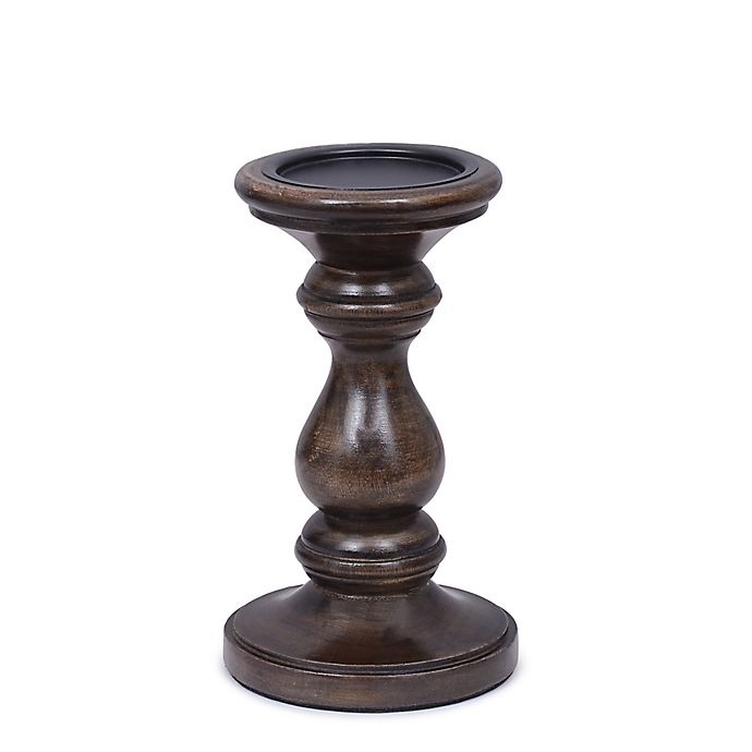 slide 1 of 1, Pfaltzgraff Elements Wood Candle Holder, 8.5 in