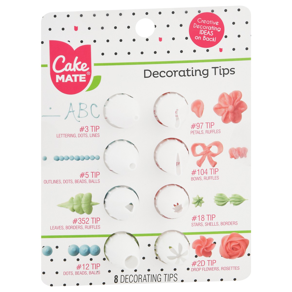 slide 2 of 9, Cake Mate Decorating Tips Variety Pack, 8 ct