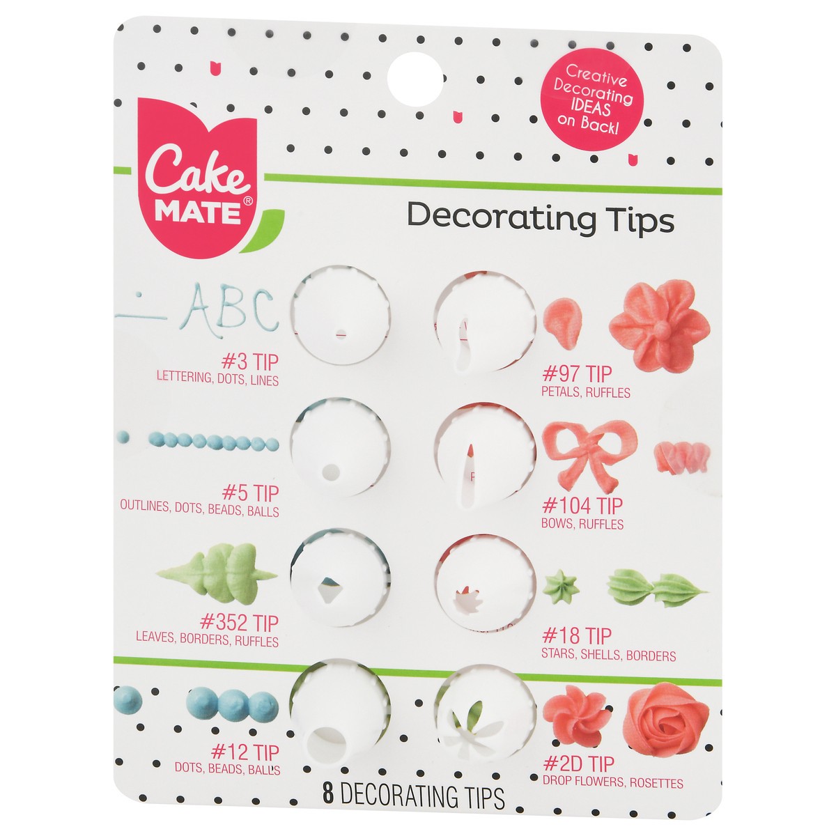 slide 3 of 9, Cake Mate Decorating Tips Variety Pack, 8 ct
