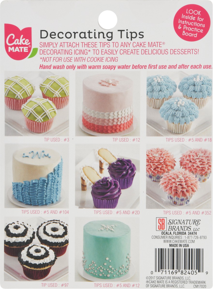 slide 5 of 9, Cake Mate Decorating Tips Variety Pack, 8 ct