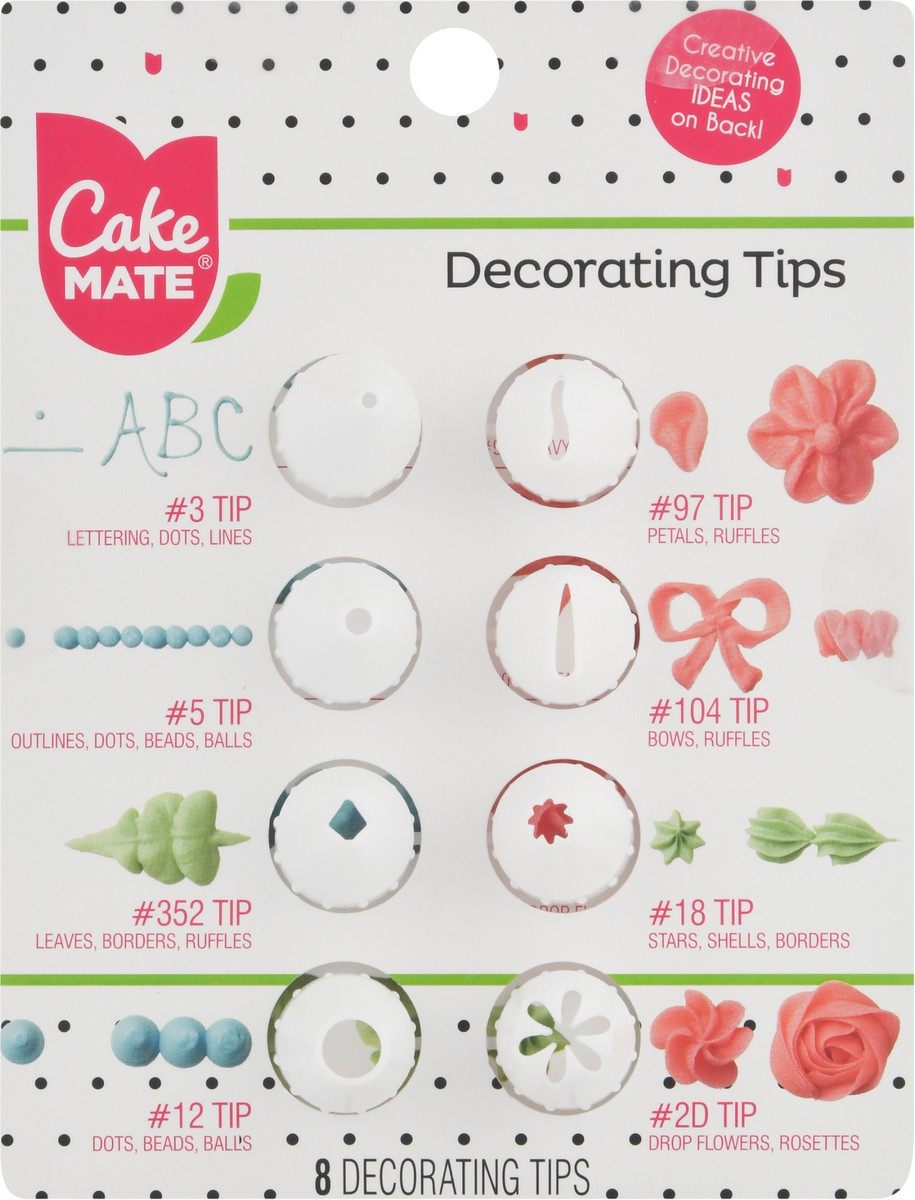 slide 1 of 9, Cake Mate Decorating Tips Variety Pack, 8 ct