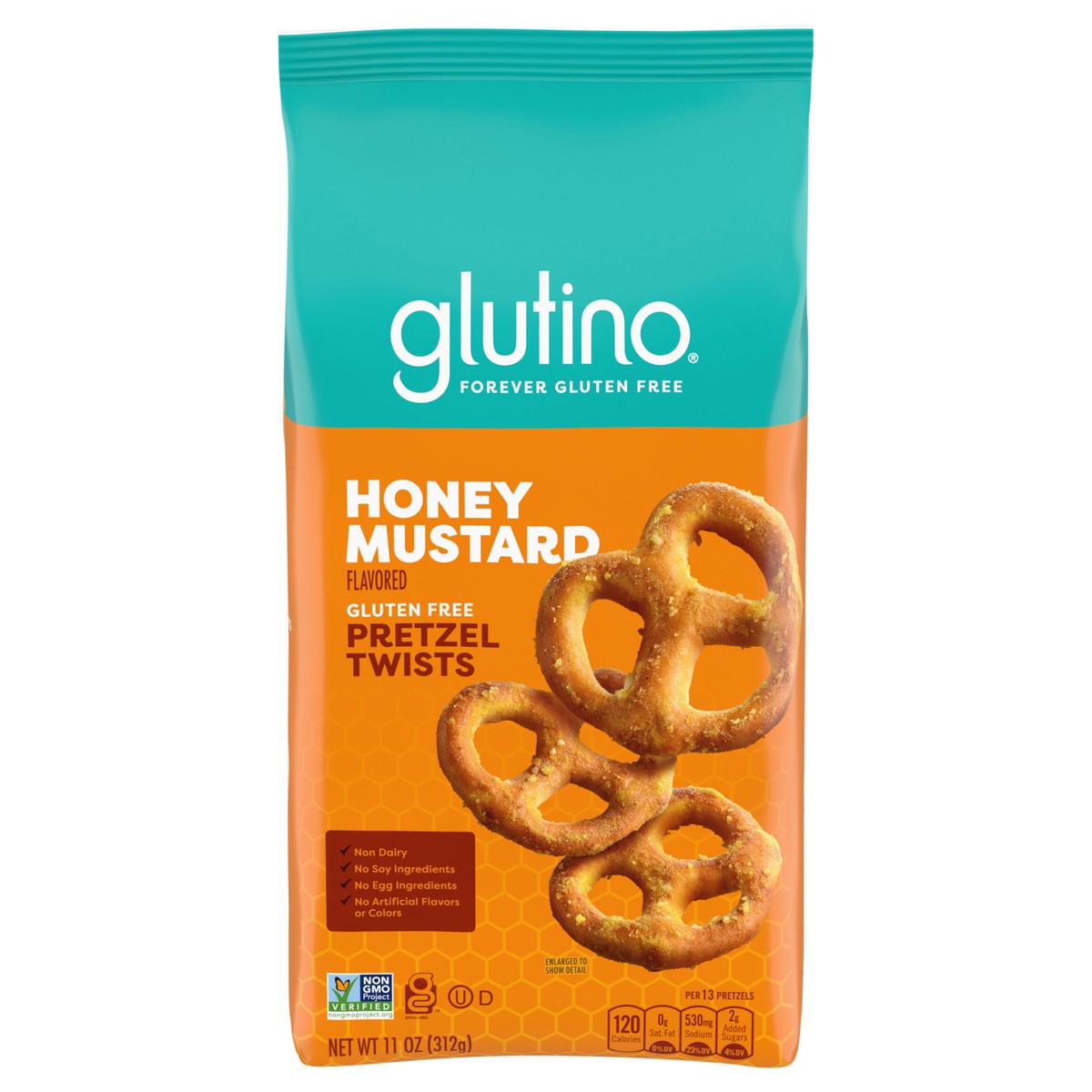 slide 1 of 15, Glutino Gluten Free Honey Mustard Pretzel Twists, Gluten Free Snacks, 11 oz., 11 oz