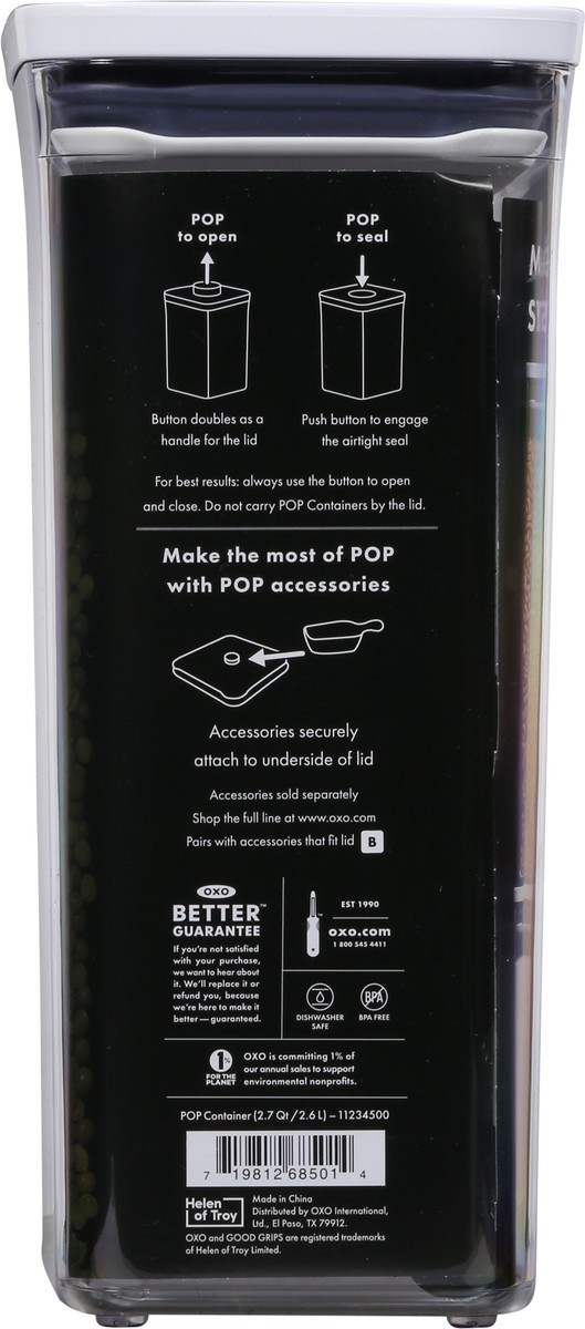 slide 4 of 12, Oxo 2.7Qt Pop Container, 1 ct