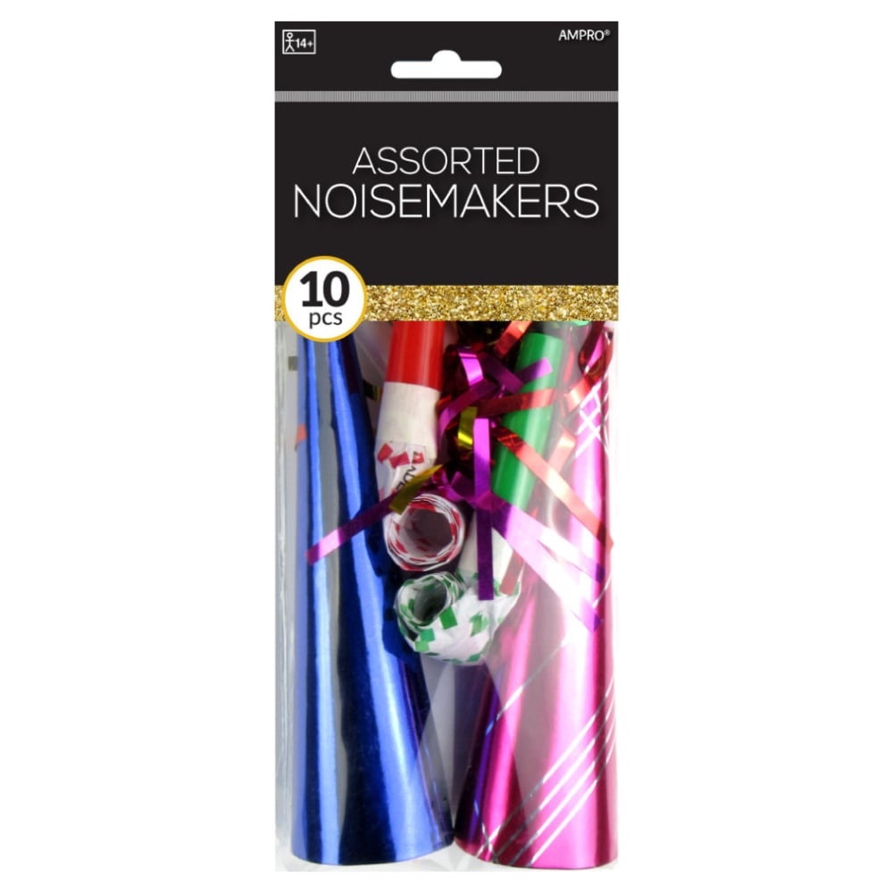 slide 1 of 1, Ampro Noisemakers, 10 ct