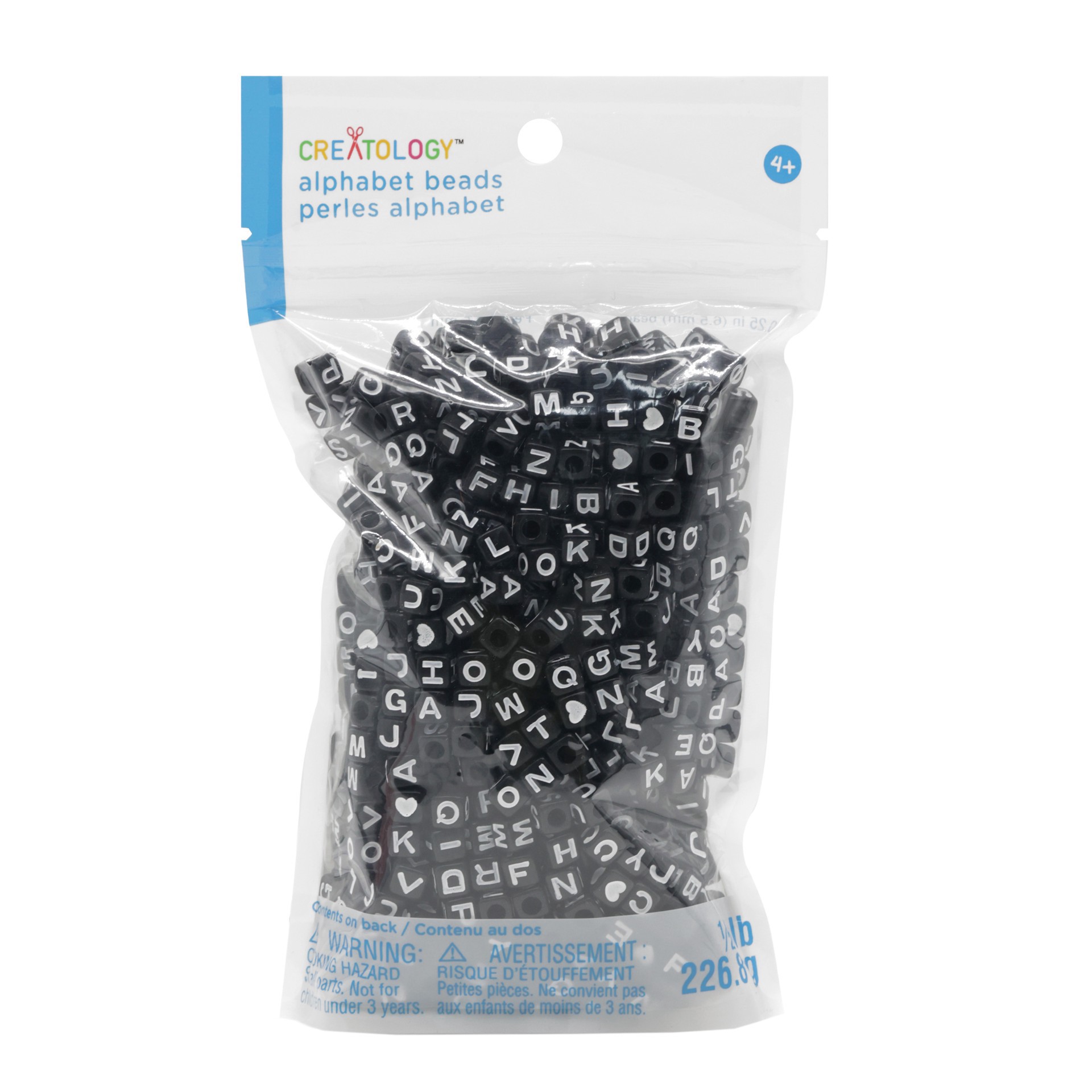 slide 2 of 3, 1/2lb. Black Square Alphabet Beads By Creatology, 6.5mm, 6.5 mm