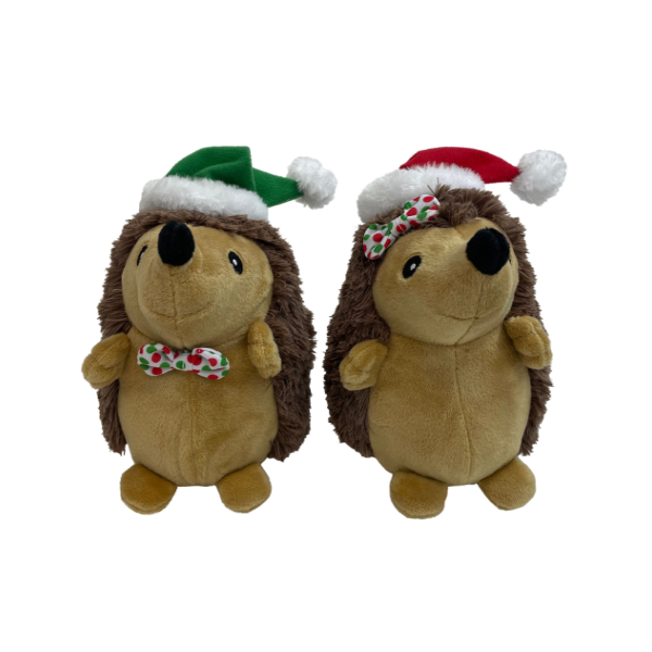 slide 1 of 1, MultiPet Dog Toy Hdghog Santa Hat 1.000 Ea, 1 ct