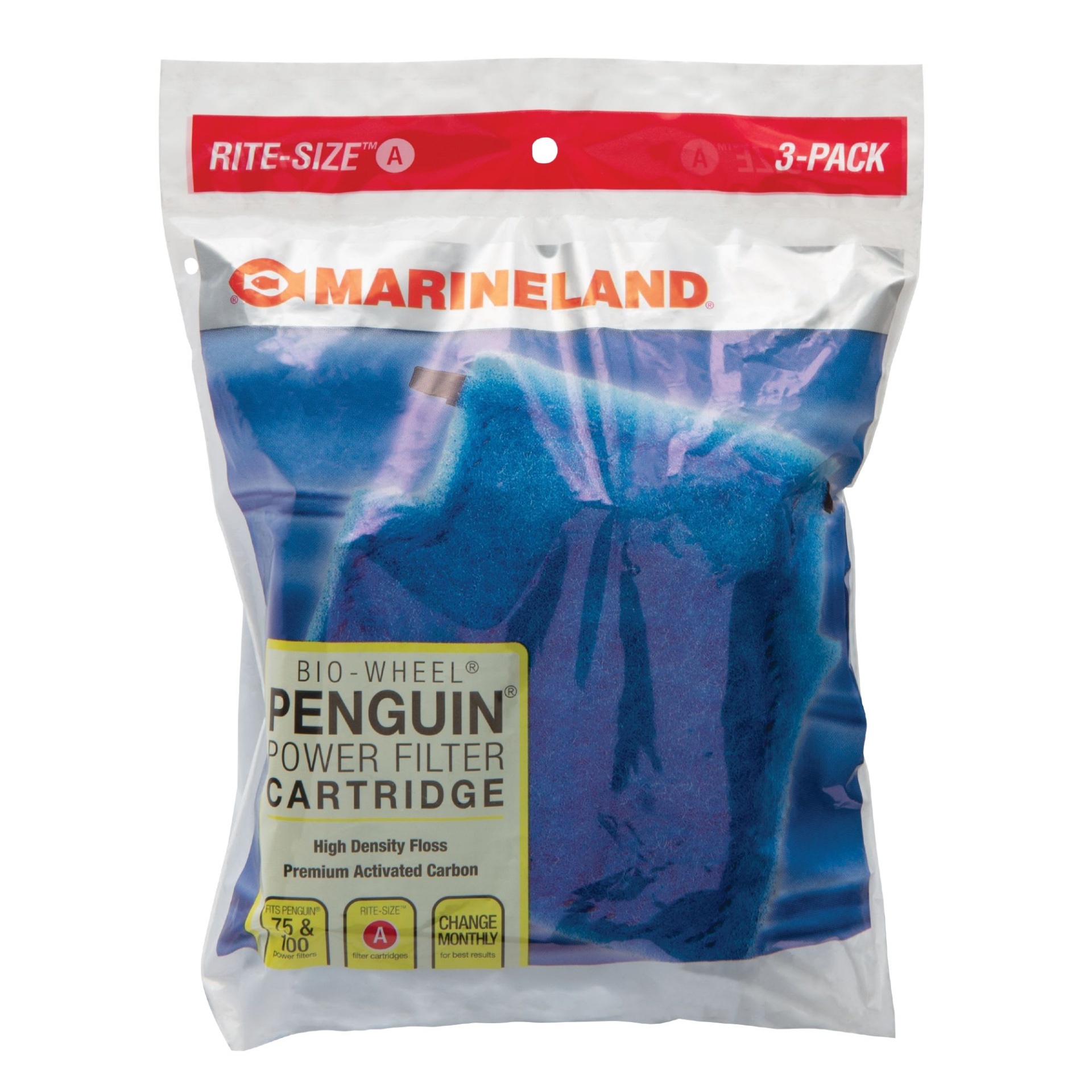 slide 1 of 1, Marineland Rite-Size Bonded Filter Sleeve Three-Pack for Penguin Mini, 3 ct