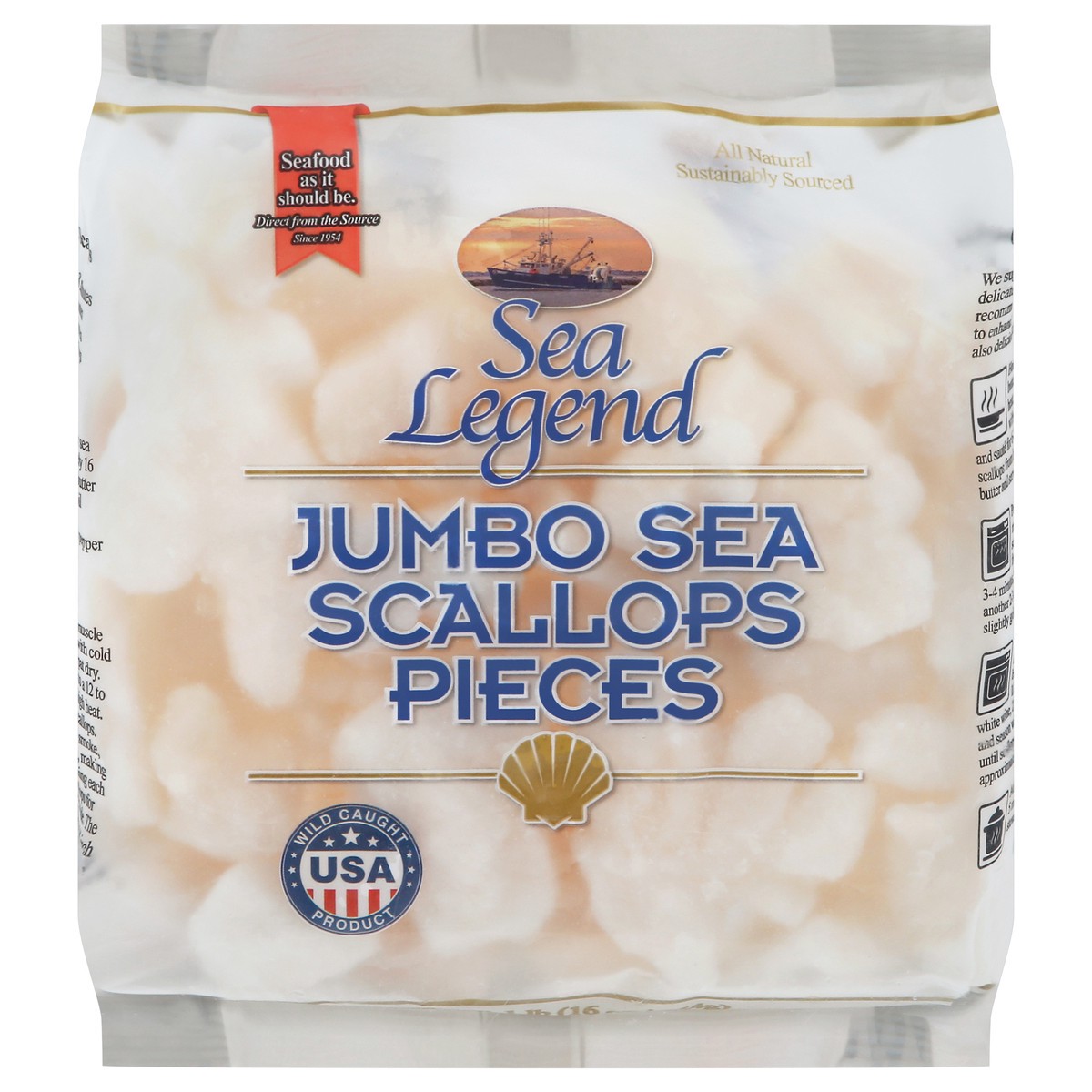 slide 6 of 14, Sea Legend Jumbo Pieces Sea Scallops 1 lb, 1 lb