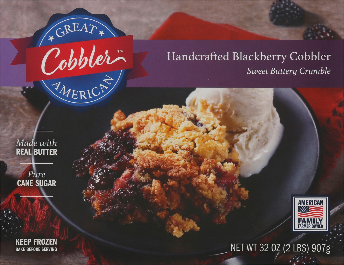 slide 9 of 9, Great American Cobbler Handcrafted Blackberry Cobbler Sweet Buttery Crumble 32 oz, 32 oz