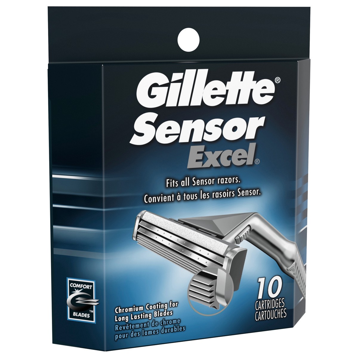 slide 6 of 9, Gillette Sensor Excel Blade Refills, 10 ct