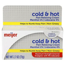 Meijer Cold & Hot Pain Relieving Cream, 2.7 Oz