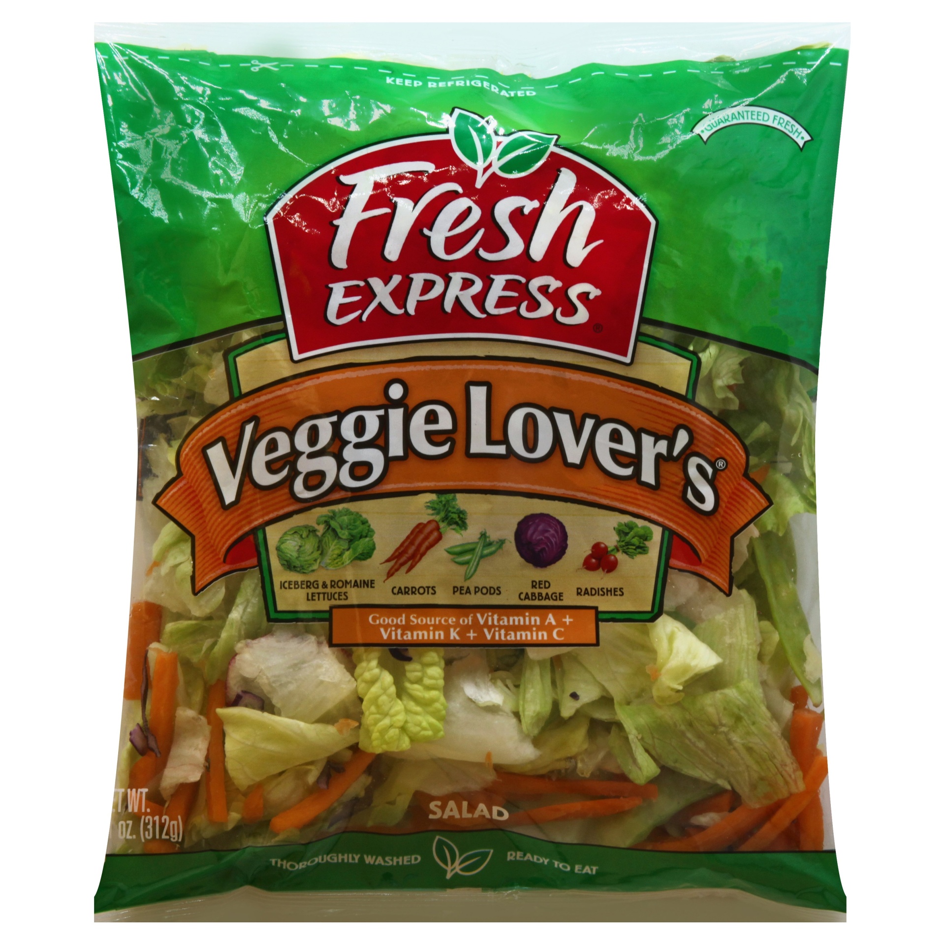 slide 1 of 3, Fresh Express Veggie Lover's Salad Blend, 12 oz