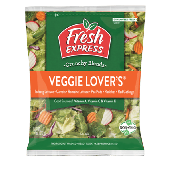 slide 1 of 9, Fresh Express Veggie Lovers Salad, 11 oz