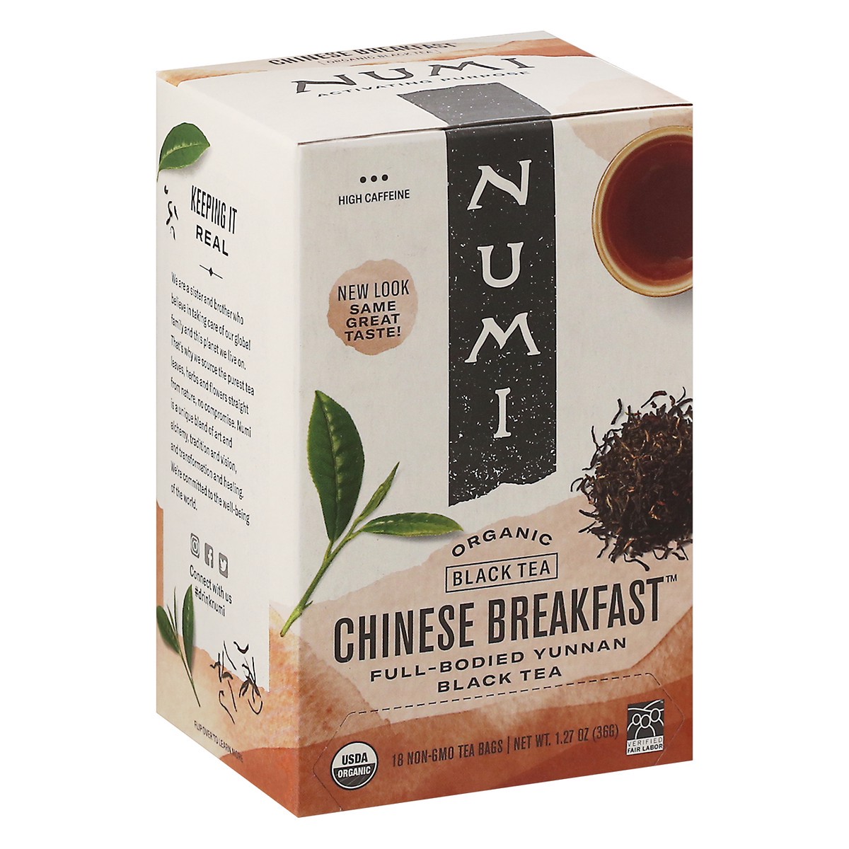 slide 3 of 13, Numi Organic Chinese Breakfast Black Tea - 18 ct, 18 ct