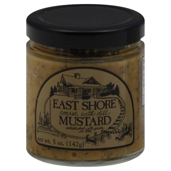 slide 1 of 1, East Shore Mustard 5 oz, 5 oz
