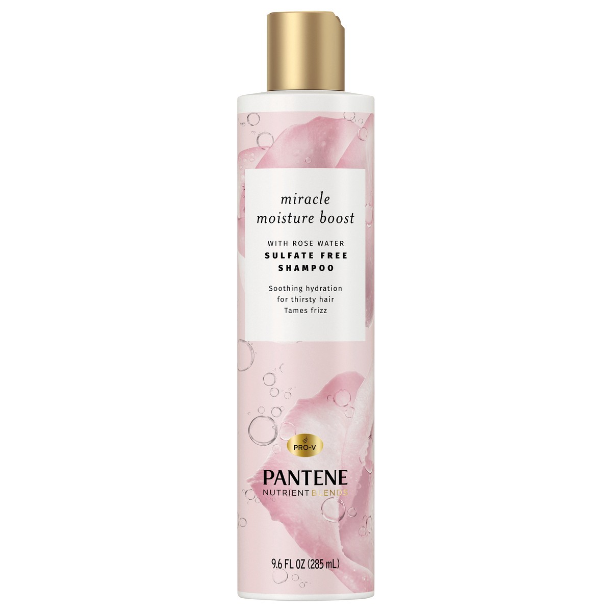 slide 1 of 1, Pantene Nutrient Blends Sulfate Free Miracle Moisture Rose Water Shampoo - 9.6 fl oz, 9.6 fl oz