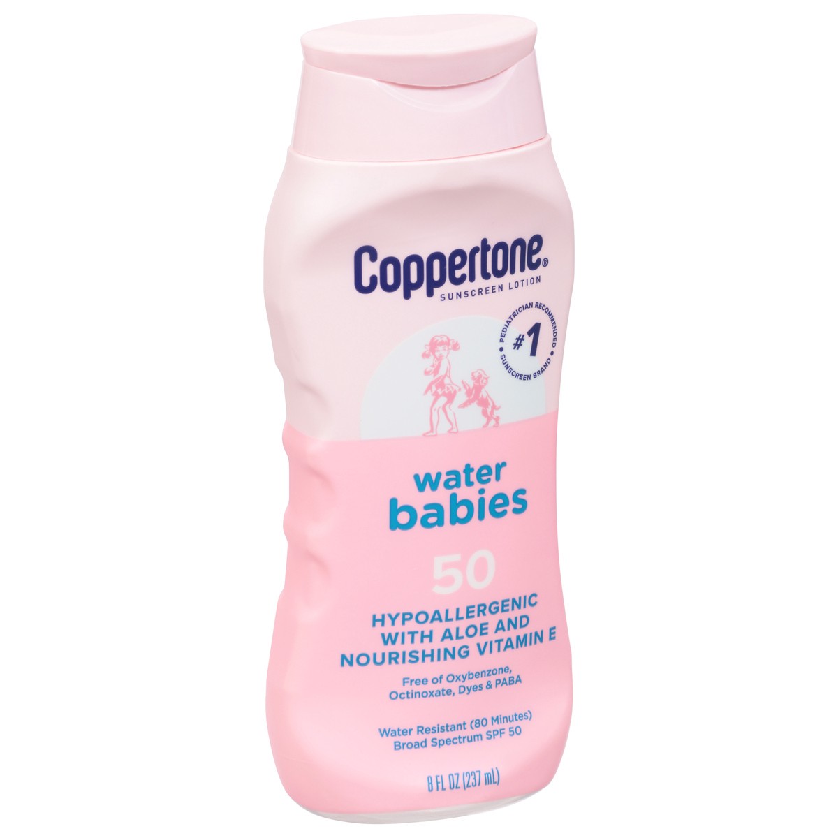 slide 5 of 9, Coppertone Water Babies Broad Spectrum SPF 50 Sunscreen Lotion 8 fl oz, 8 oz