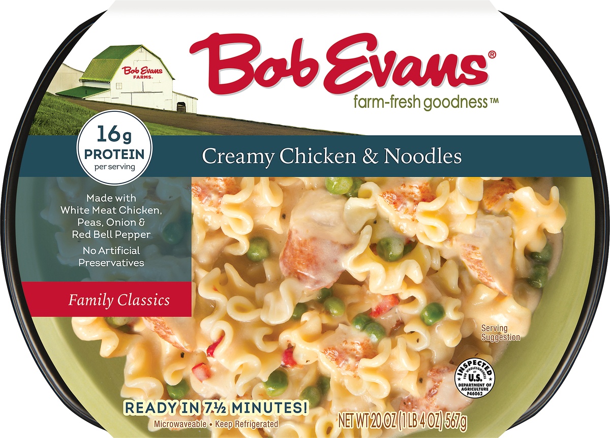 slide 4 of 8, Bob Evans Creamy Chicken & Noodles, 20 oz