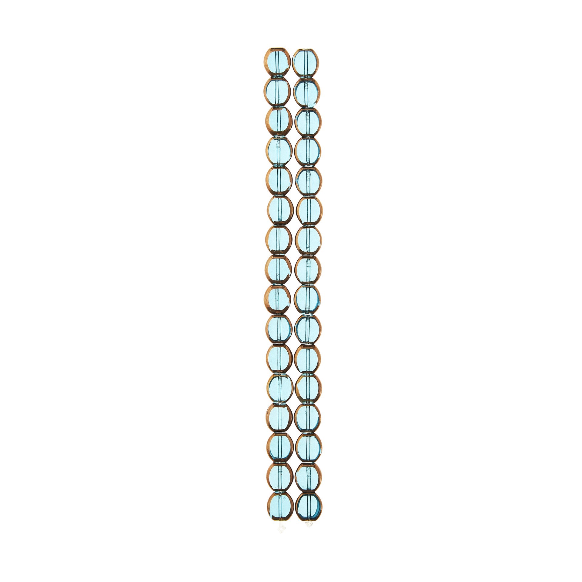 slide 2 of 3, Aqua Table Cut Glass Beads, 10mm By Bead Landing, 10mm