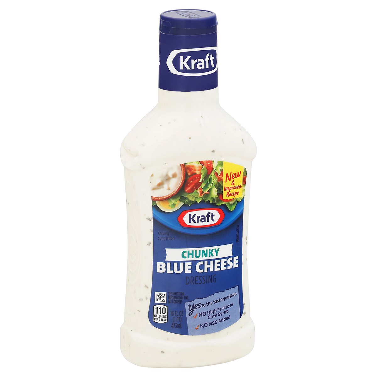 slide 6 of 14, Kraft Chunky Blue Cheese Dressing, 16 fl oz Bottle, 16 fl oz