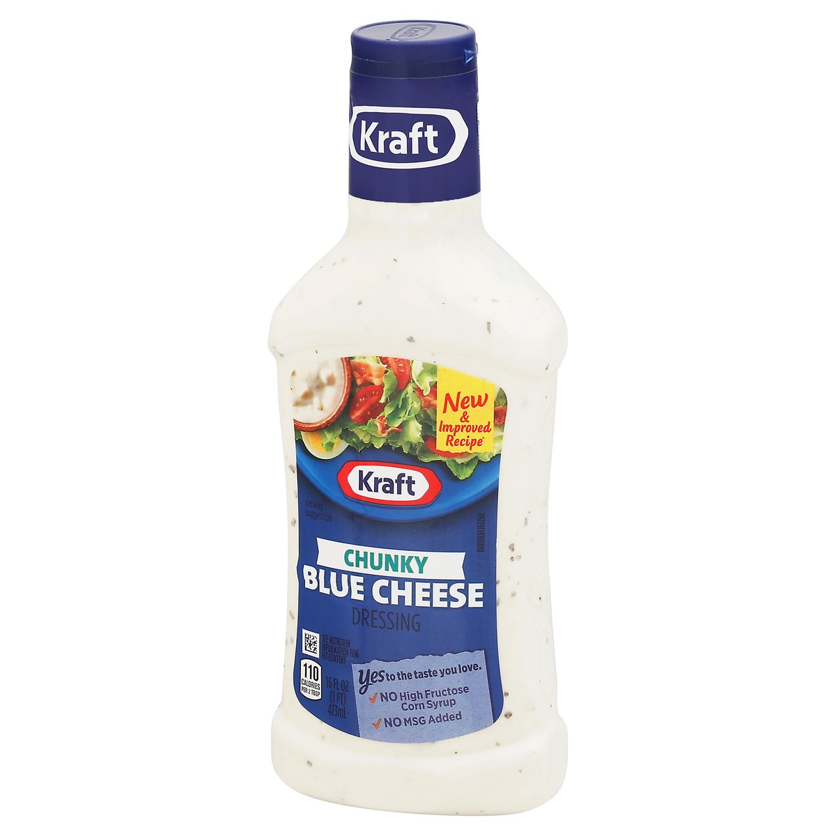 slide 7 of 14, Kraft Chunky Blue Cheese Dressing, 16 fl oz Bottle, 16 fl oz