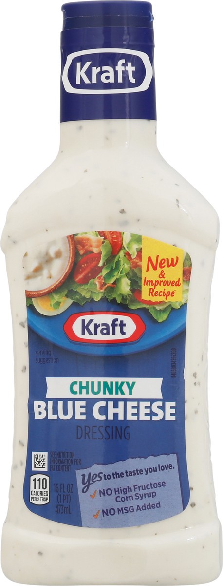 slide 11 of 14, Kraft Chunky Blue Cheese Dressing, 16 fl oz Bottle, 16 fl oz