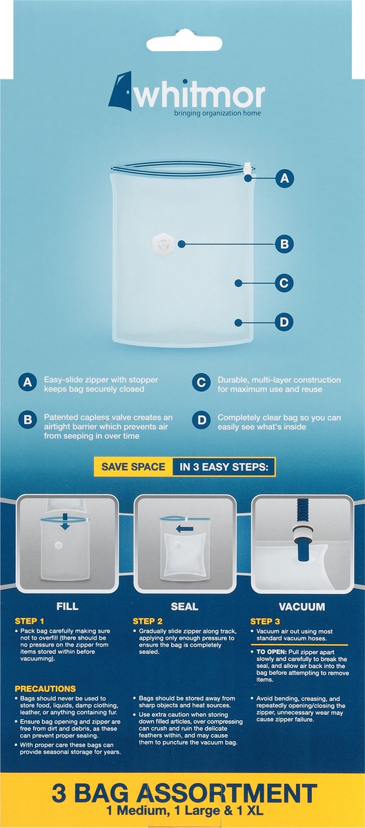 slide 9 of 9, Whitmore Spacemaker Vacuum Bags, 3 ct