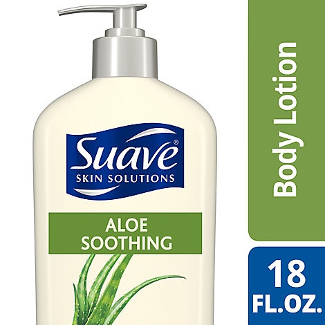 slide 1 of 1, Suave Skin Solution Body Lotion Soothing With Aloe, 18 fl oz