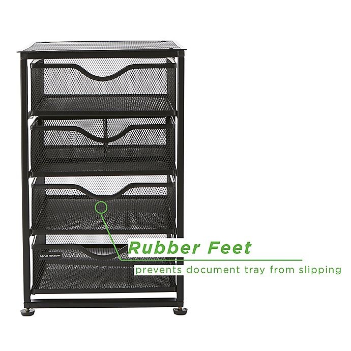 slide 4 of 7, Mind Reader 4-Tier Drawer Utility Cart - Black, 1 ct