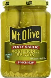 Mt. Olive Zesty Garlic Kosher Dill Spears Pickles - 24 oz