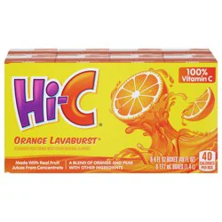 Hi-C Orange Lavaburst Cartons, 6 fl oz, 8 Pack