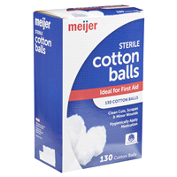 slide 3 of 29, Meijer Sterile Cotton Balls, 130 ct