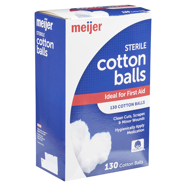 slide 4 of 29, Meijer Sterile Cotton Balls, 130 ct