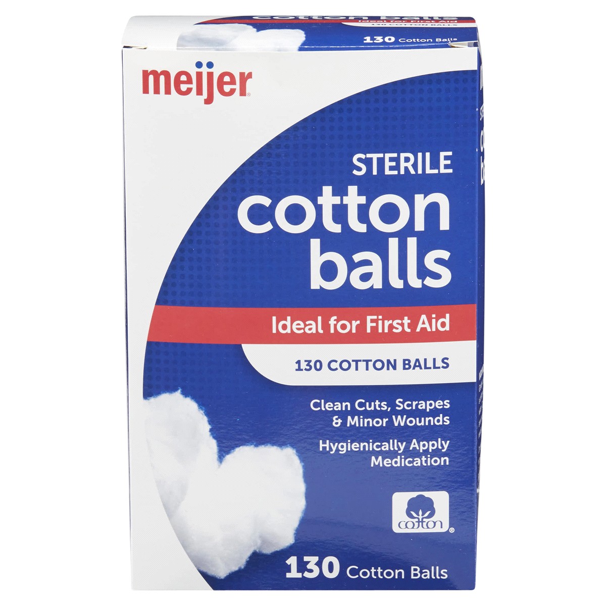 slide 1 of 29, Meijer Sterile Cotton Balls, 130 ct