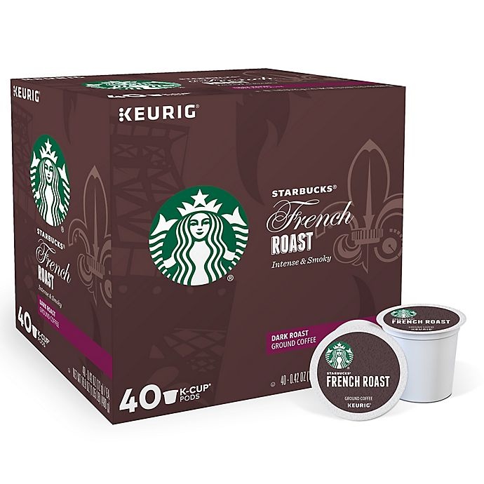 slide 1 of 7, Starbucks French Roast Coffee Keurig K-Cup Pods, 40 ct