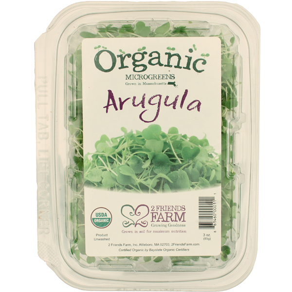 slide 1 of 1, 2 Friends Farm Organic Microgreens - Arugula, 3 oz
