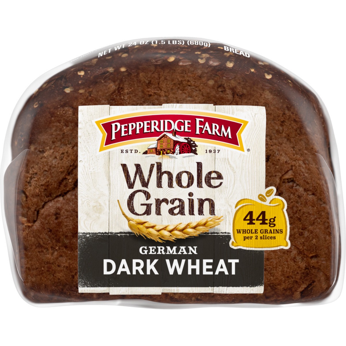 slide 7 of 9, Pepperidge Farm Whole Grain German Dark Wheat, 24 oz. Loaf , 24 oz